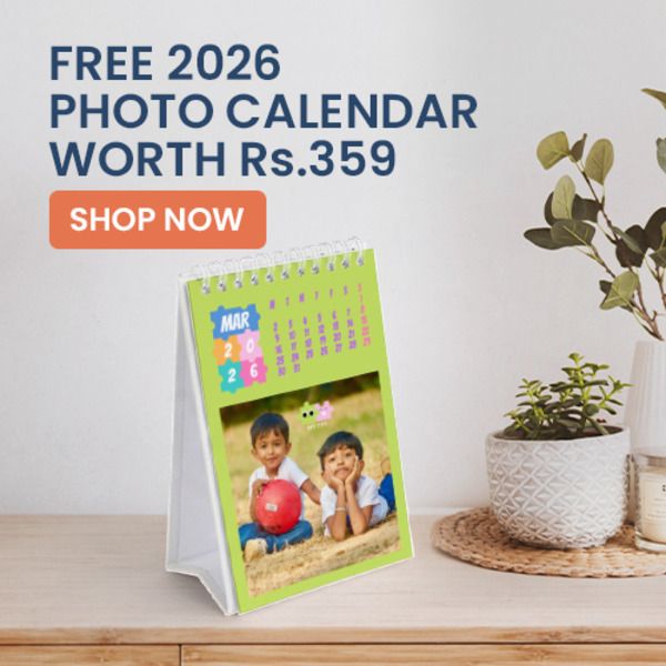 FREE 2026 Personalized Calendar worth Rs. 359.