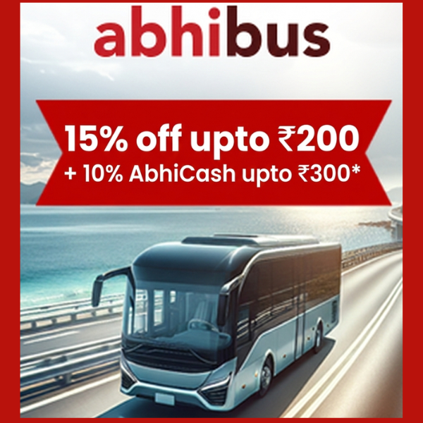 Exclusive 15% off upto ₹200 & 10% AbhiCash upto ₹300